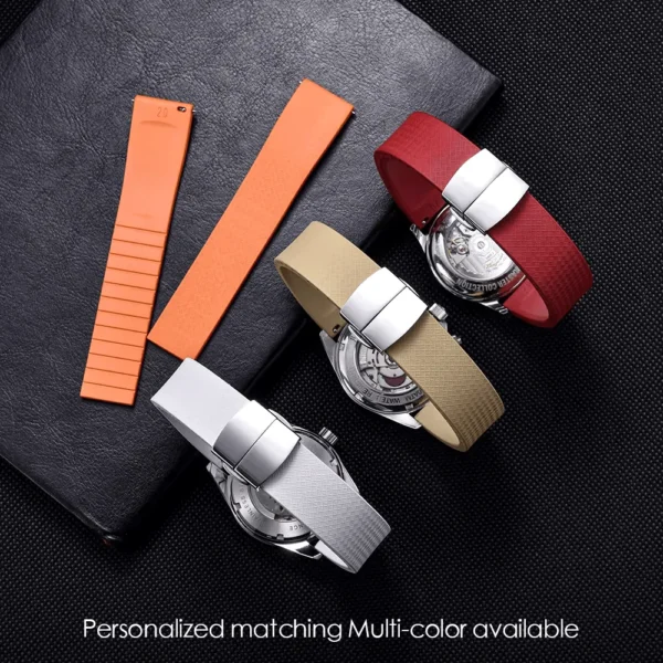 Tresse CTS FKM Rubber Quick Release Watch Strap with Deployant Clasp - Image 2