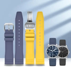 Tresse FKM Rubber Pilot Watch Strap with Quick Release & Deployant Clasp