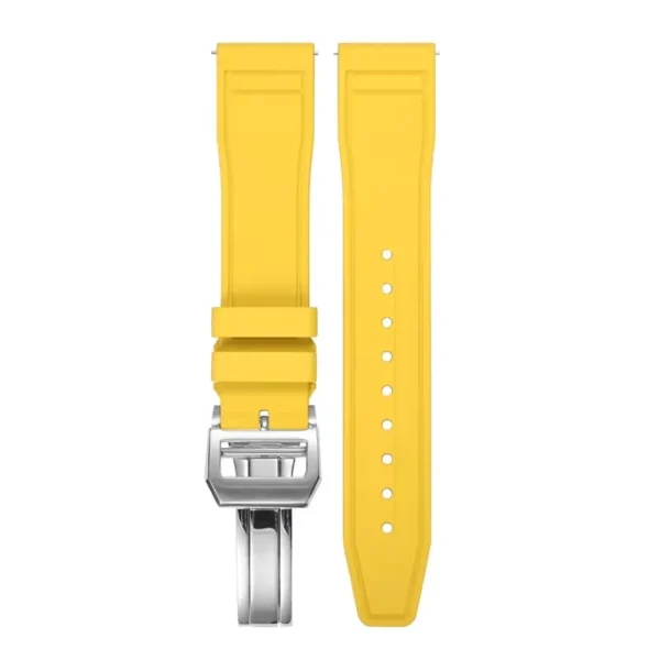 Tresse FKM Rubber Pilot Watch Strap with Quick Release & Deployant Clasp - Image 5