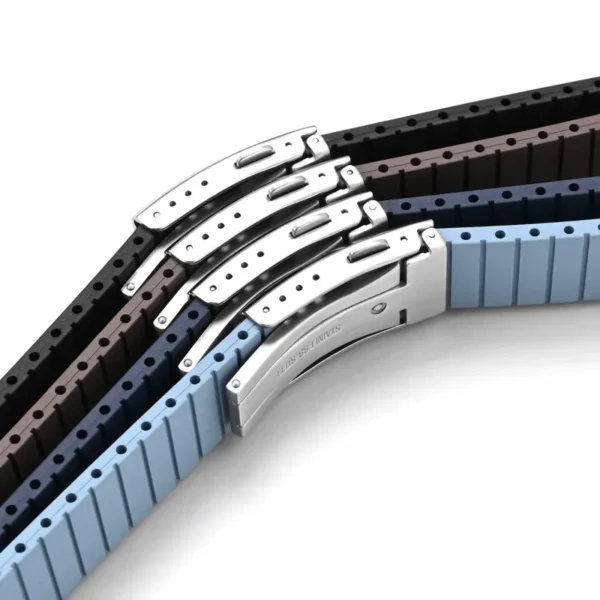 Tresse CTS FKM Rubber Watch Strap Smooth Finish with Deployant Clasp and Quick Release - Image 4