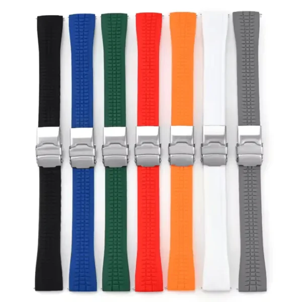 Tresse Premium Rubber Watch Strap – Quick Release & Deployant Clasp - Image 3
