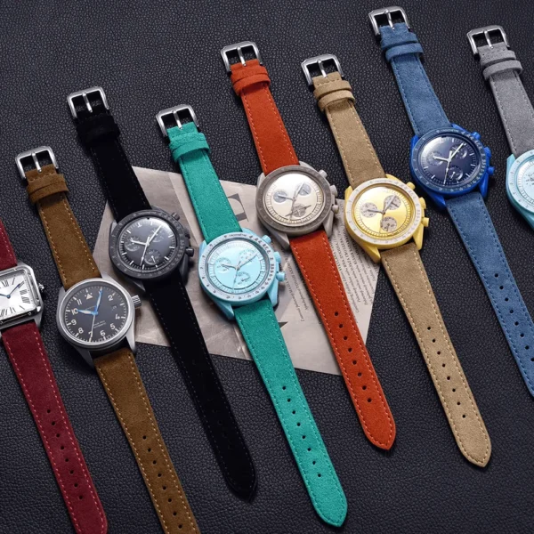 Tresse Vintage Suede Leather Quick Release Watch Strap - Image 4