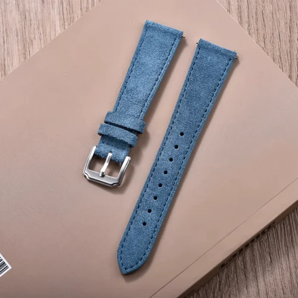 Tresse Vintage Suede Leather Quick Release Watch Strap - Image 2