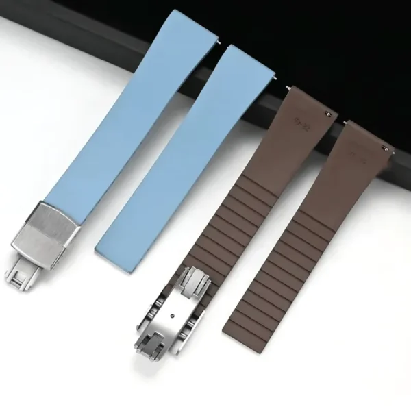 Tresse FKM Rubber Watch Strap with Leaf Spring Deployment Clasp