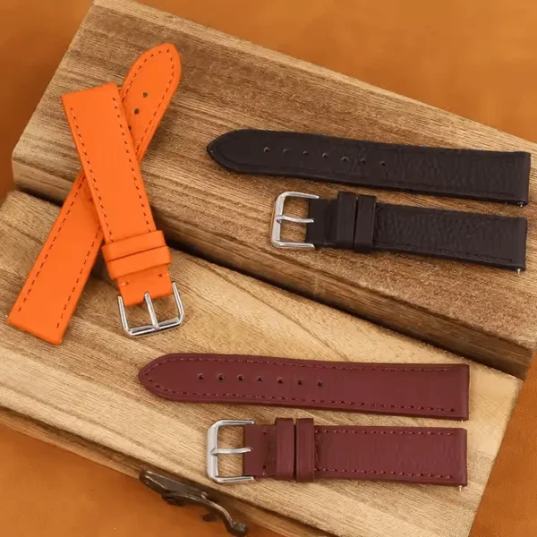 Tresse Lychee Texture Full Grain Leather Watch Strap