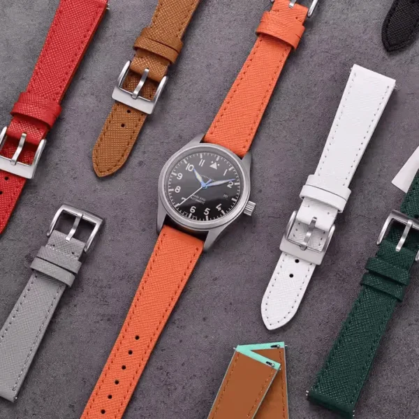 Tresse Premium Saffiano Leather Watch Strap - Image 3