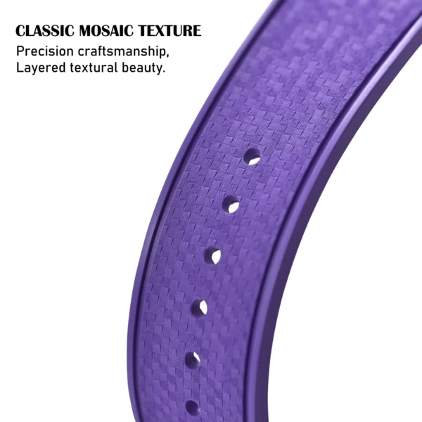 Tresse Mosaic FKM Rubber Watch Strap with Quick Release - Image 3