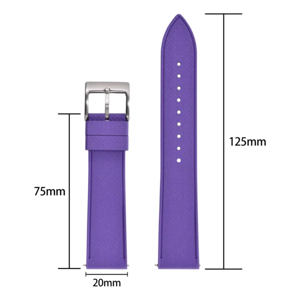 Tresse Mosaic FKM Rubber Watch Strap with Quick Release - Image 4