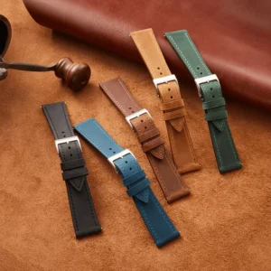 Premium Oil Wax Leather Watch Strap with Quick Release