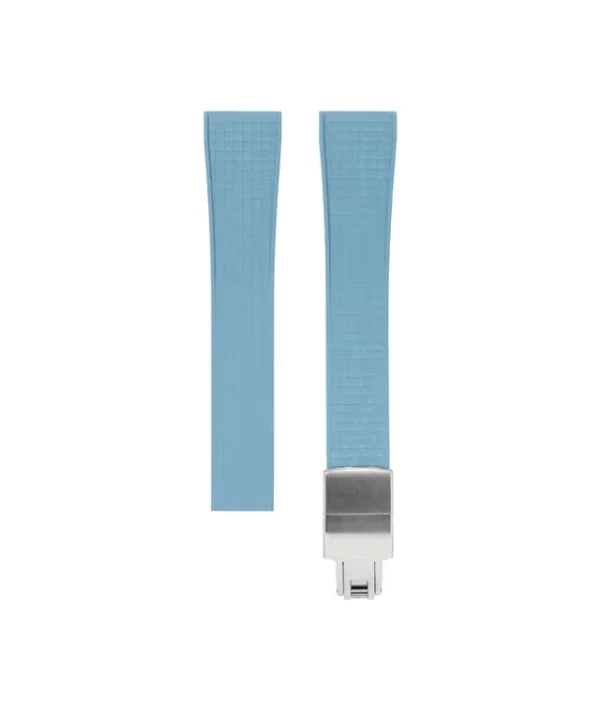 Baby Blue Mosaic CTS Rubber Watch Strap with Clasp