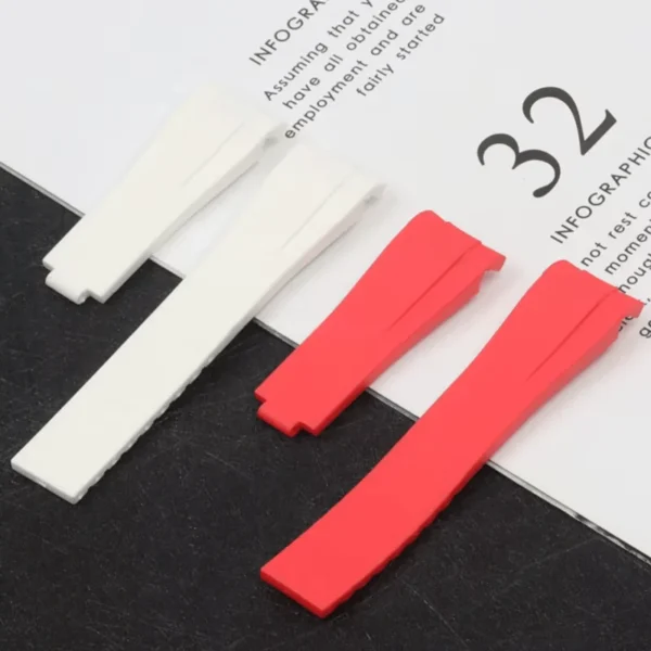 Curved End Oyster-Style Cut-to-Size Rubber Watch Strap - Image 2