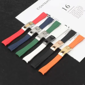 Curved End Oyster-Style Cut-to-Size Rubber Watch Strap