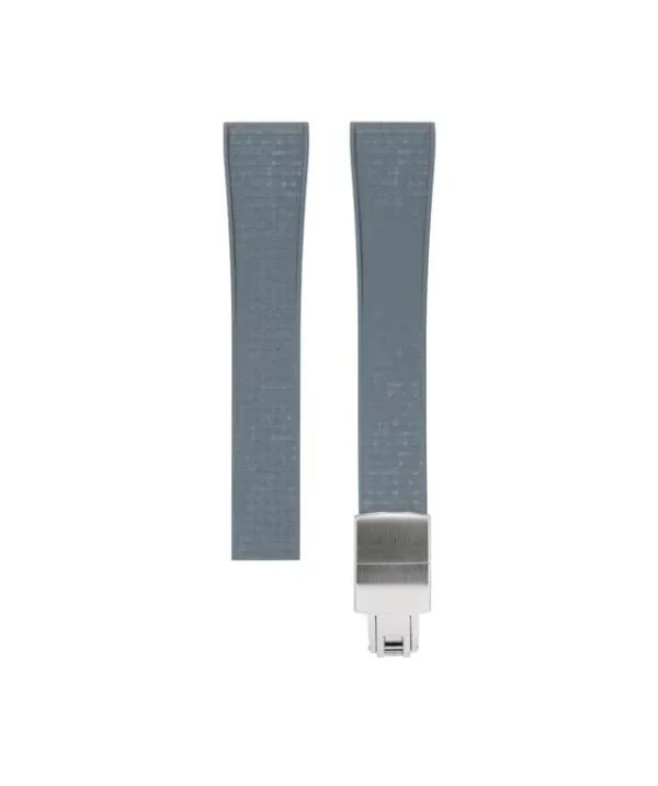 Grey Mosaic CTS Rubber Watch Strap with Clasp