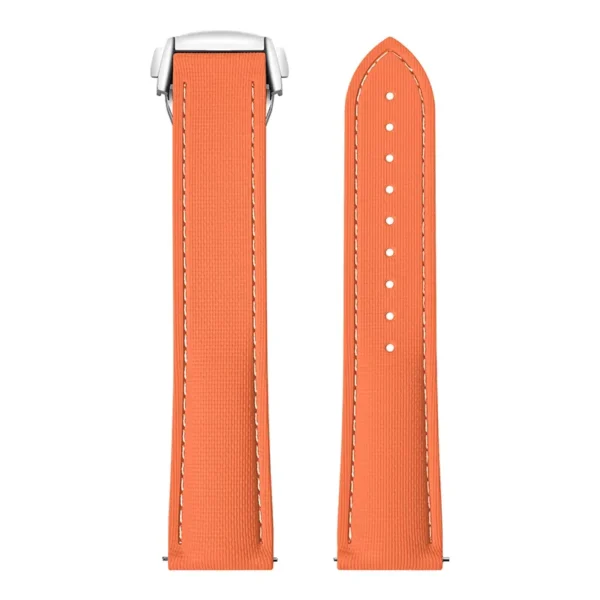 Sailcloth Pattern FKM Rubber Watch Strap for Omega - Image 5