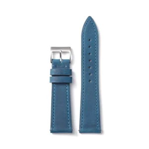Blue Oil Wax Leather Watch Strap with Quick Release