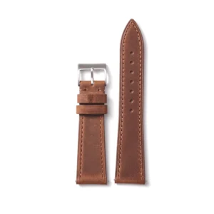Brown Oil Wax Leather Watch Strap with Quick Release