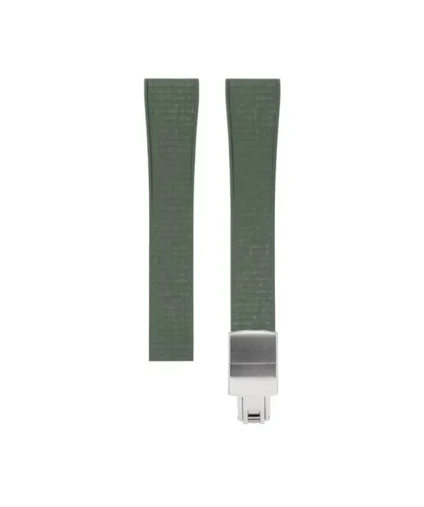 Green Mosaic CTS Rubber Watch Strap with Clasp