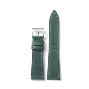 Green Oil Wax Leather Watch Strap with Quick Release