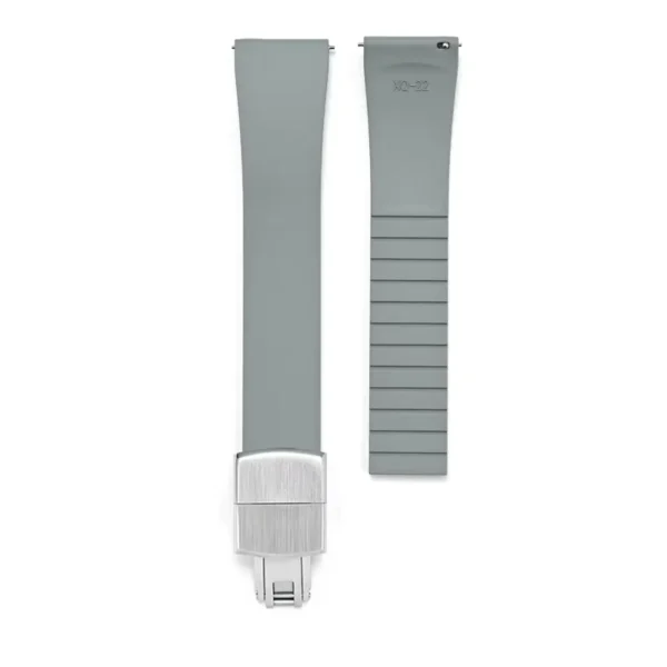 Grey CTS Rubber Watch Strap with Spring Deployment Clasp