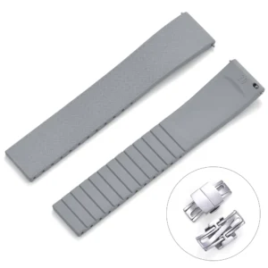 Grey Tropical Rubber CTS Watch Strap with Clasp