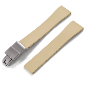 Khaki CTS Rubber Watch Strap with Spring Deployment Clasp