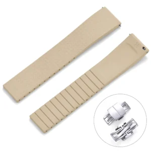 Khaki Tropical Rubber CTS Watch Strap with Clasp