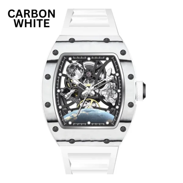S1 Rally Interstellar Automatic Black Dial Men’s Watch – RM-Inspired Tonneau Case (White, Navy Blue, Rose Gold, Silver, Carbon Black, Carbon White) - Image 6