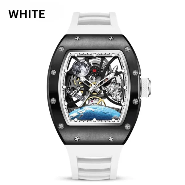 S1 Rally Interstellar Automatic Black Dial Men’s Watch – RM-Inspired Tonneau Case (White, Navy Blue, Rose Gold, Silver, Carbon Black, Carbon White) - Image 4