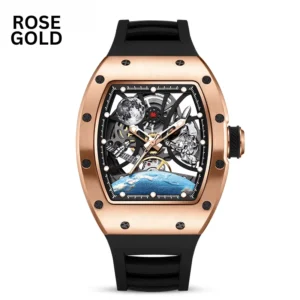 S1 Rally Interstellar Automatic Black Dial Men’s Watch – RM-Inspired Tonneau Case (White, Navy Blue, Rose Gold, Silver, Carbon Black, Carbon White)
