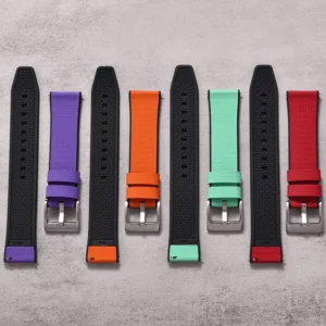 Sailcloth Pattern FKM Rubber Strap with Quick Release