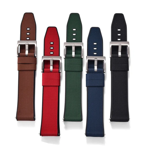 Sailcloth Pattern FKM Rubber Strap with Quick Release - Image 2