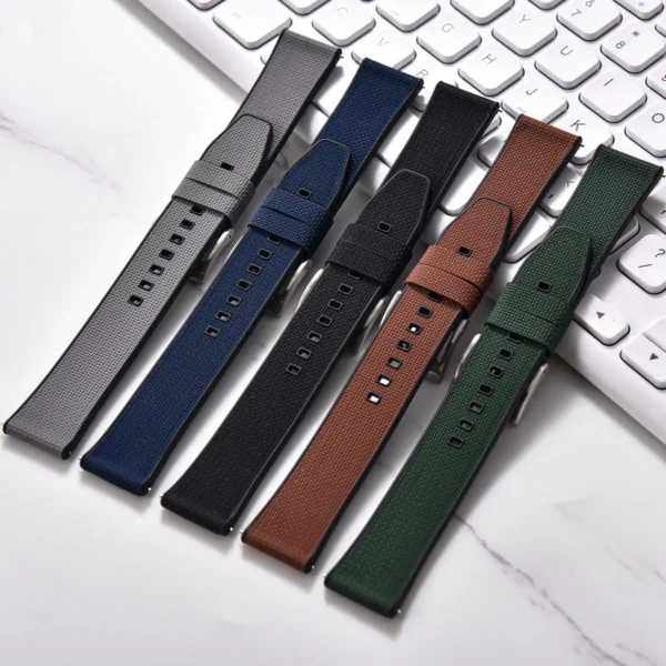Sailcloth Pattern FKM Rubber Strap with Quick Release - Image 3