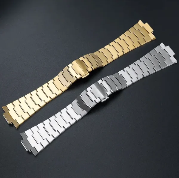 Tissot PRX Compatible Integrated Metal Bracelet – Stainless Steel & Gold Finish - Image 2
