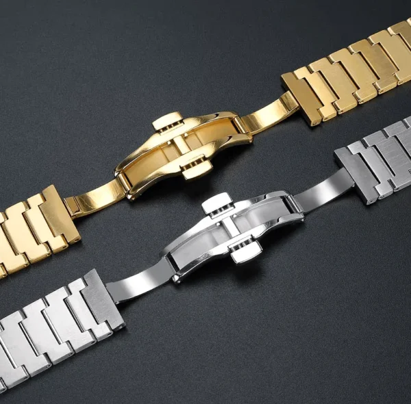 Tissot PRX Compatible Integrated Metal Bracelet – Stainless Steel & Gold Finish - Image 3