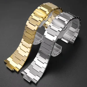 Tissot PRX Compatible Integrated Metal Bracelet – Stainless Steel & Gold Finish