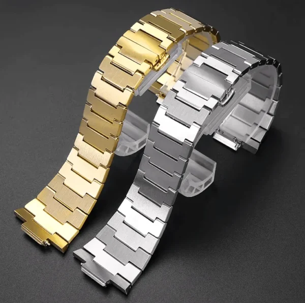 Tissot PRX Compatible Integrated Metal Bracelet – Stainless Steel & Gold Finish