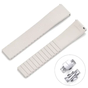 White Tropical Rubber CTS Watch Strap with Clasp