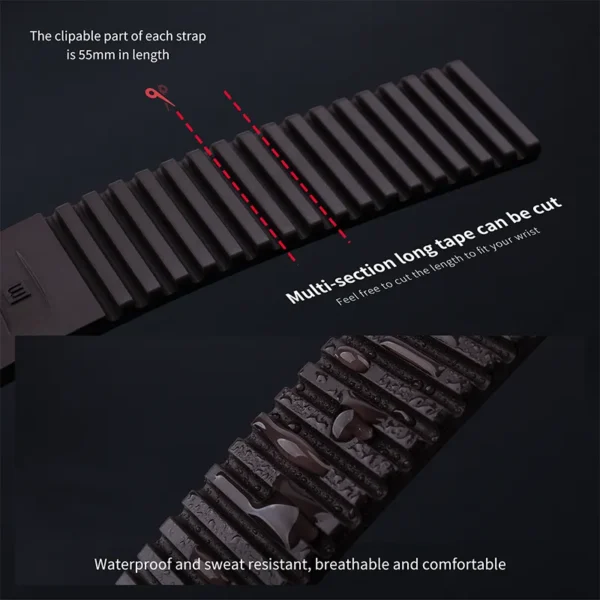 FKM Soft Rubber Strap 22mm – Compatible with Patek Philippe Aquanaut 5168 / 5968 | Premium Replacement Watch Band - Image 5