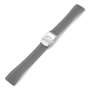Grey Tread Pattern CTS Rubber Watch Strap – Deployant Clasp & Quick Release