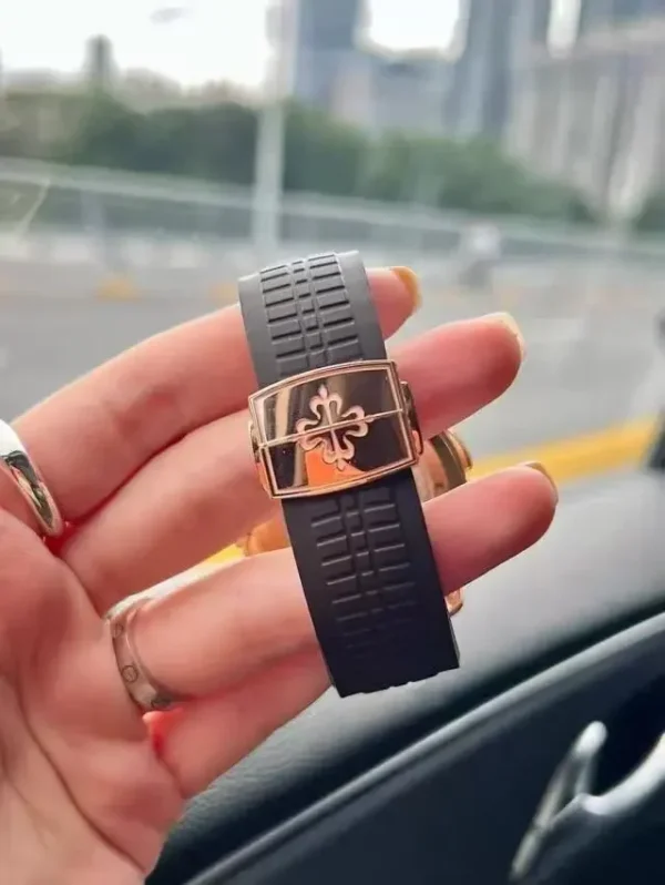 Premium FKM Rubber Strap – Compatible with Patek Philippe Aquanaut & Nautilus 5164 / 5167 | Luxury Replacement Watch Band - Image 6