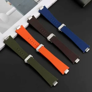 Rubber Watch Strap for Tissot PRX 40 mm – Luxury Deployment Clasp & Quick Release