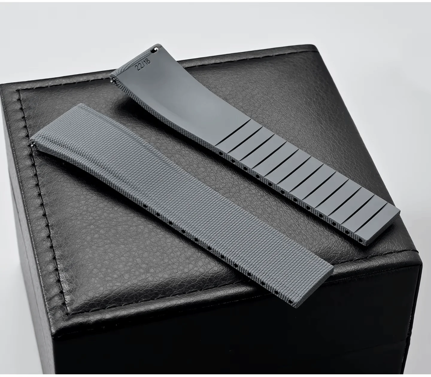 CTS Sailcloth Texture Rubber Watch Strap with Stainless Steel Deployant Clasp - Image 5