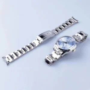 Oyster Style 316L Stainless Steel Bracelet for Seiko Presage Cocktail Time SSA341 / SSA343 / SSA347 / SSA392 / SSA459 – 20mm Silver